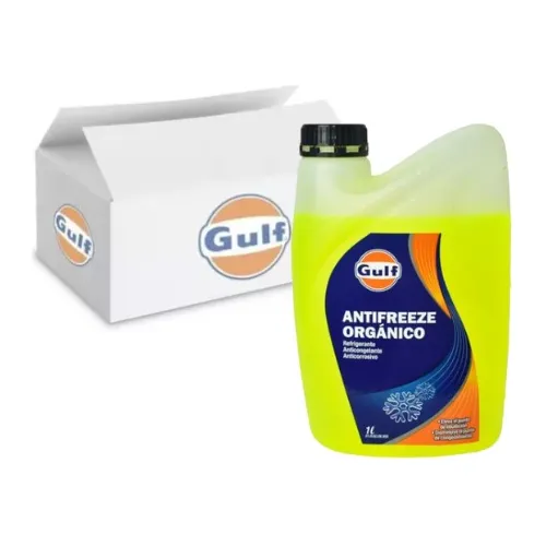 GULF ANTIFREEZE ORG. AMARILLO -1L (CAJA 12U)