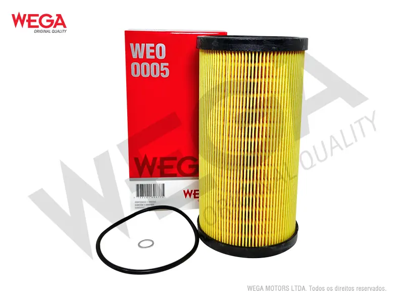 WEO-0005 – Filtro de aceite Wega refil para Mercedes-Benz OM352 / OM366 / OM442 (P553925)(H12111X)