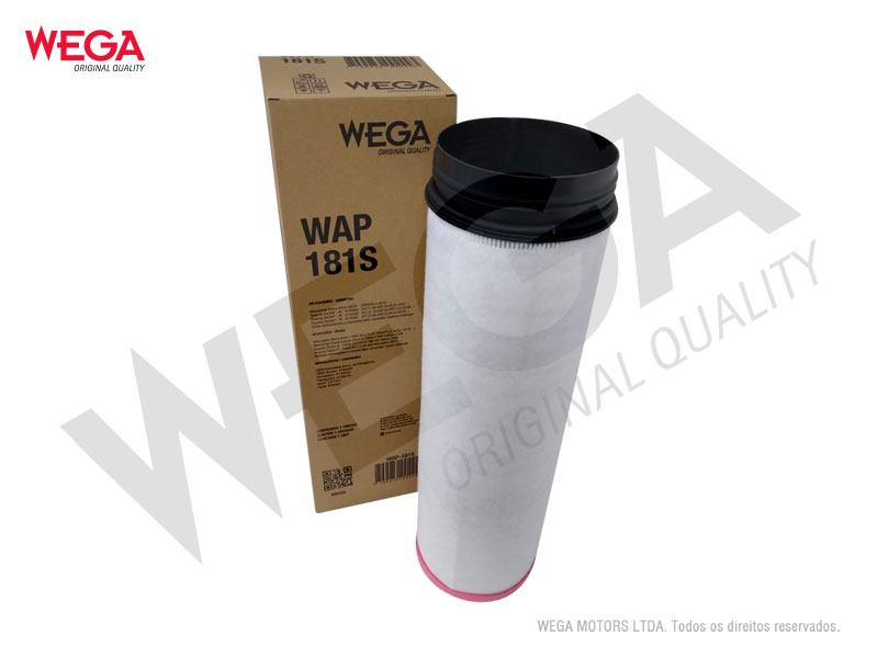 WAP-181/S – Filtro de aire Wega secundario para MB Axor / Actros / Atron / Scania Serie P R G / Volvo VM / VW Constellation (P750003)(CF1651)
