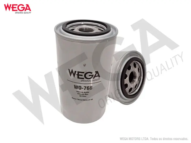 WO-768 – Filtro de aceite Wega blindado para Valmet / Valtra / Scania / MWM D229 / Cummins 6B (W950/12)(85685600)