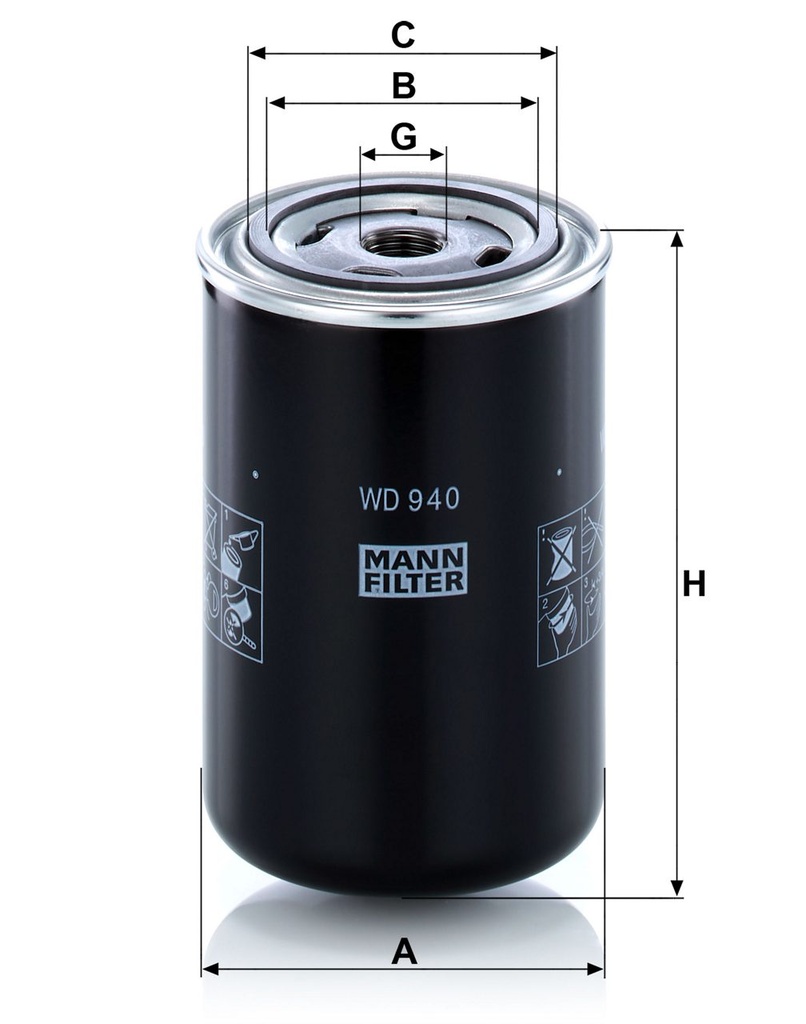 FILTRO DE ACEITE HIDRAULICO MANN (6.1985.1)