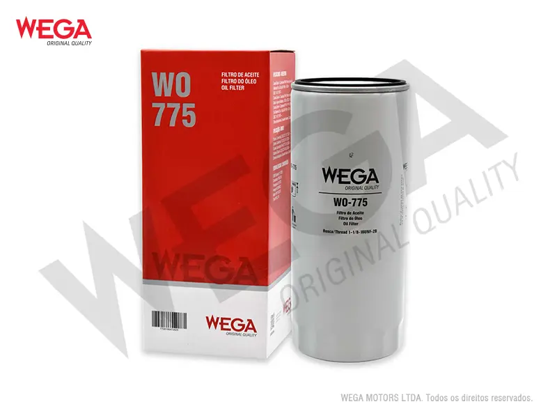 WO-775 – Filtro de aceite Wega blindado para Scania Serie 4 / Serie P-R-G / K124 / R420 / G470 / DC12 / DT12