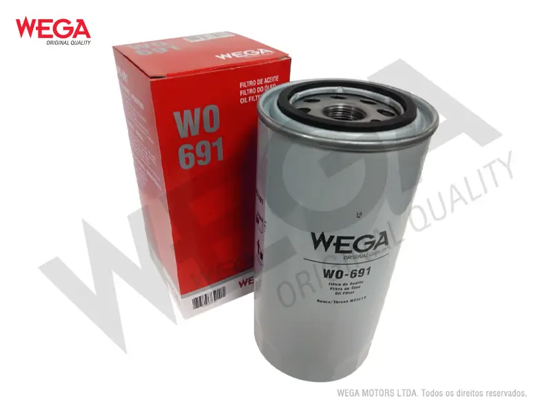 WO691 – Filtro de aceite Wega blindado para Caterpillar y Massey Ferguson C6.6 / 1106C-E60TA