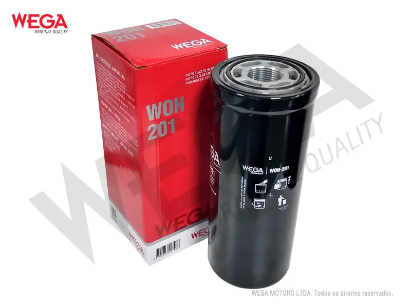WOH201 – Filtro hidráulico Wega para tractores John Deere, Case, New Holland y Massey Ferguson