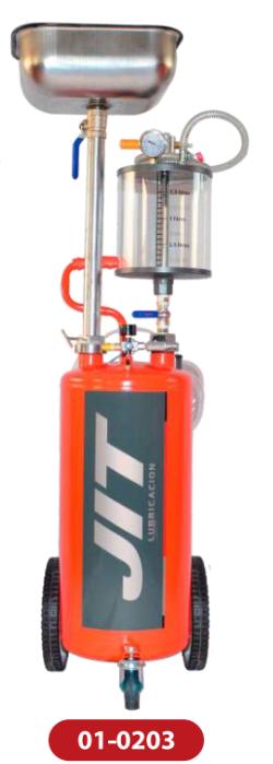 ASPIRADOR NEUMATICO DE ACEITE USADO, CAP. 60 LTS., + BANDEJA RECOLECTORA 19 LTS. + VISOR DE ACEITE 10 LTS.