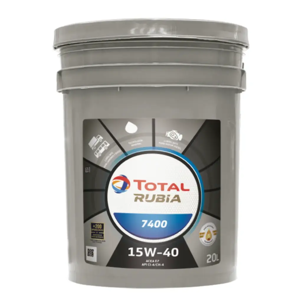 TOTAL RUBIA 7400 15W40 - 20L (L60877) MINERAL ACEA E5/E7 API CI-4