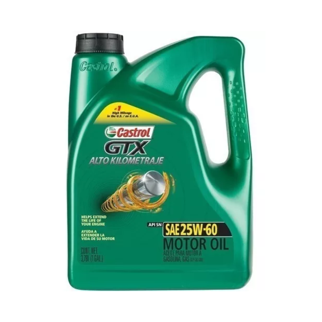 CASTROL GTX ALTO KILOMETRAJE 25W60 x3.78L