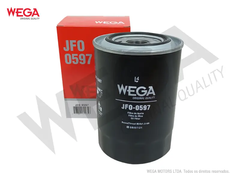 JFO0597 – Filtro de aceite Wega blindado para Mitsubishi L200/Pajero/Hyundai HD