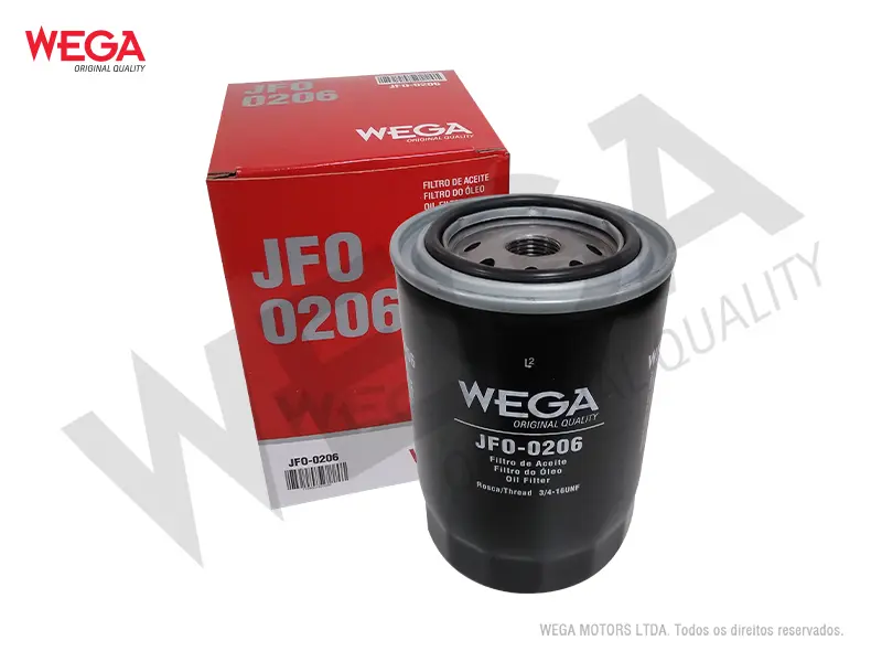 JFO-0206 – Filtro de aceite Wega blindado para Toyota Hilux / Land Cruiser / Dyna / Bandeirante (W940/81)(1560041010)