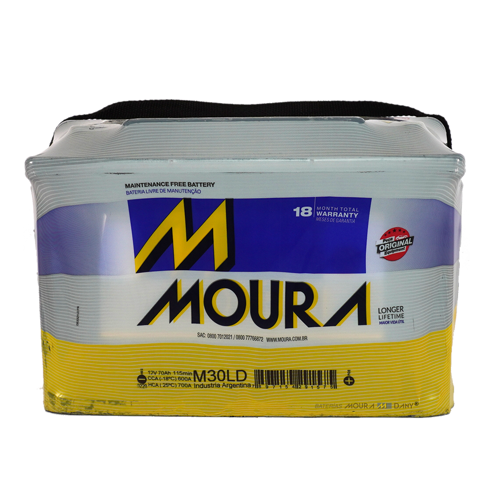 BATERIA MOURA 12X75 ALTA 70AH (UB840)