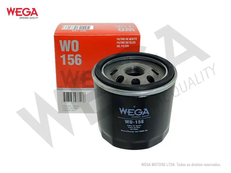 WO-156 – Filtro de aceite Wega blindado para Ford Ka / Fiesta / Focus / Ecosport / Bronco / Maverick