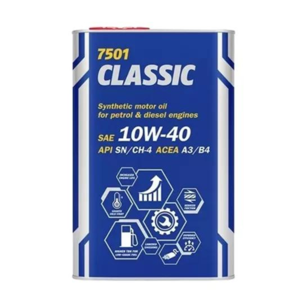 MANNOL 7501 CLASSIC 10W40 - 1L (LATA) SEMI SINTÉTICO