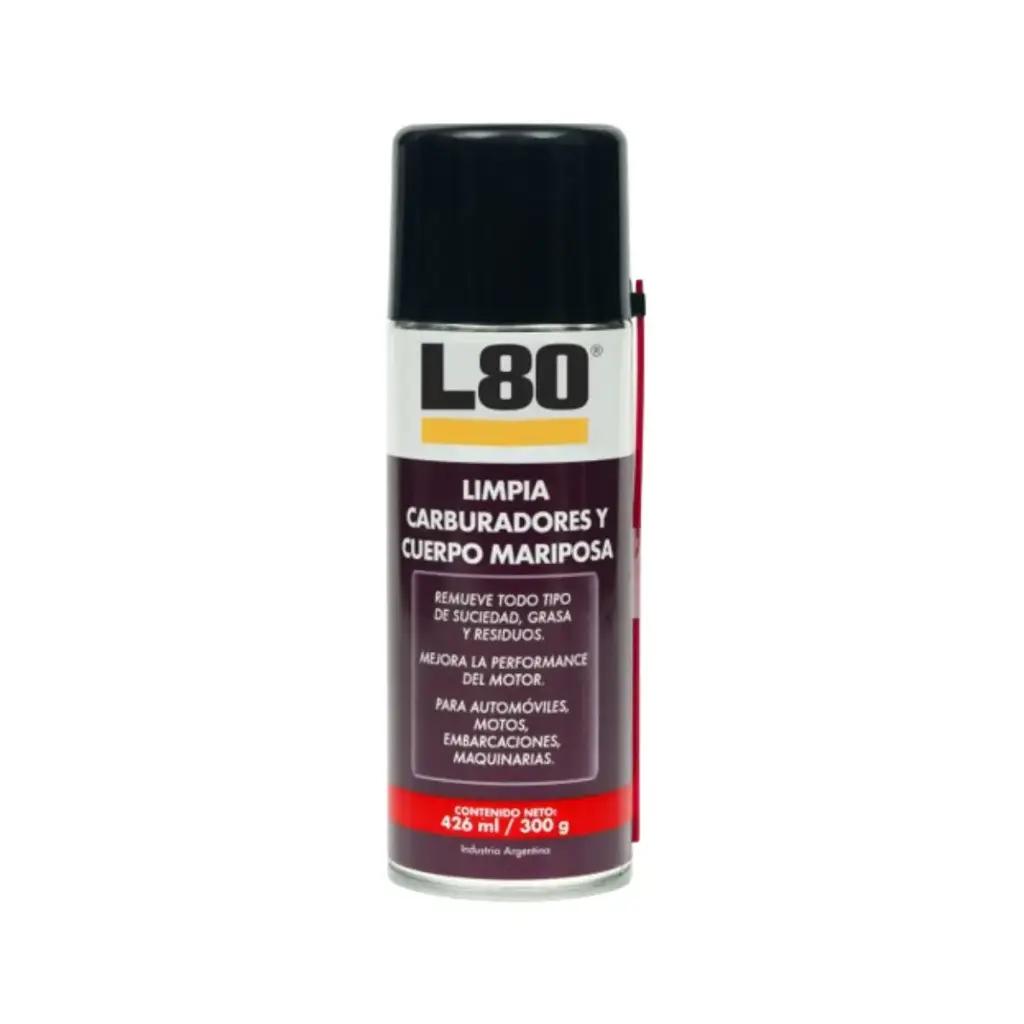 L80 LIMPIA CARBURADORES Y CUERPO MARIPOSA - 300G 