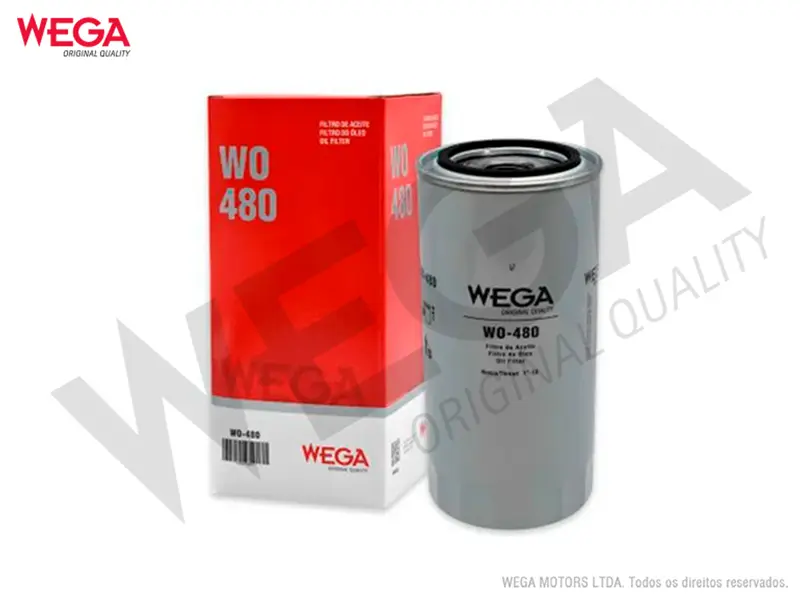 WO480 – Filtro de aceite Wega blindado para VW, Agrale, Ford, Deutz (W962)(P553771)(1000424655)(4110003316001)