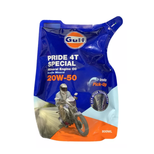 [01.4.12.56] GULF PRIDE 4T SPECIAL 20W50 DOY PACK - 800ML