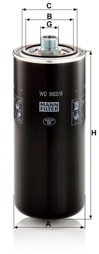 [WD 962/9] FILTRO HIDRAULICO MANN (P550416)(HF6317)(BT739)