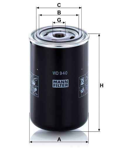 [WD 940] FILTRO DE ACEITE HIDRAULICO MANN