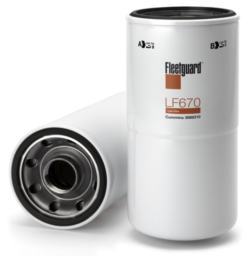 [LF670] FILTRO ACEITE FLEETGUARD (P551670)