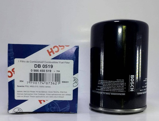 [0986450519] FILTRO COMBUSTIBLE BOSCH (G374)(WK723)(P553004)(WK719/6)(PSC72/2)(01160243)