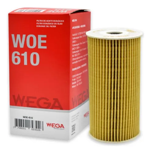 [WOE610] WOE610 – Filtro de aceite ecológico Wega para VW Bora / Audi A3 / Seat León TDI (HU726/2x)